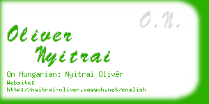 oliver nyitrai business card